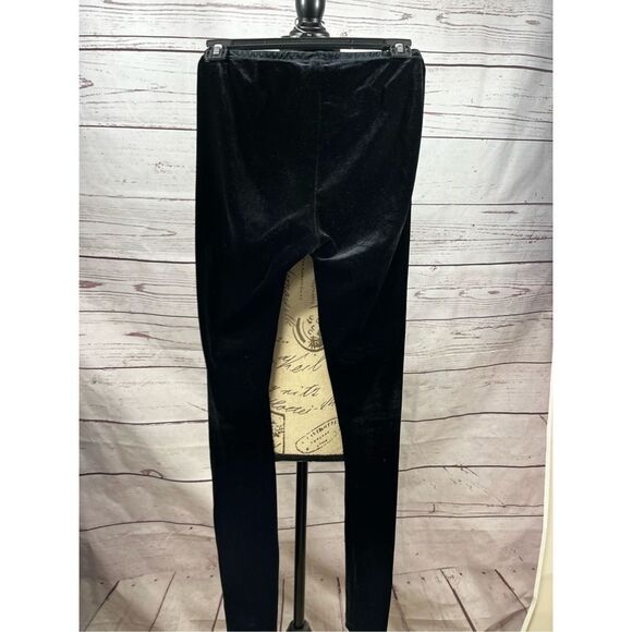 Guess Black Velvet Leggings High Waist Comfortable Slim Fit Small S/P - Picture 2 of 4